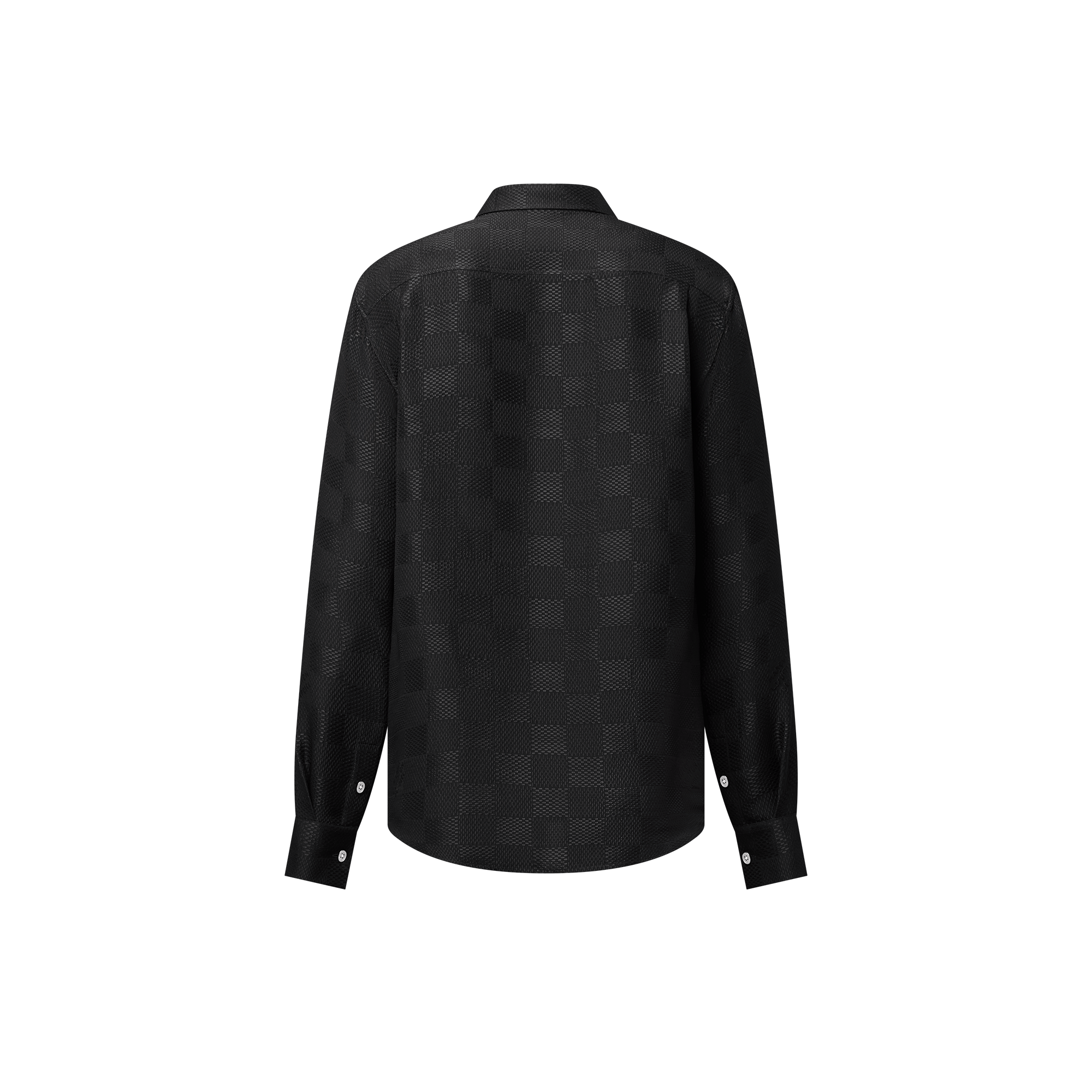 Langärmeliges Jacquard-Hemd aus Seide mit Damier-Motiv  Herren Ready to Wear Hemden | LOUIS VUITTON (Zoom)