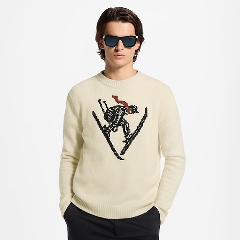 Langärmliger Pullover mit charakteristischen Intarsien Herren Ready to Wear Vollständige Ready to Wear | LOUIS VUITTON (Zoom)