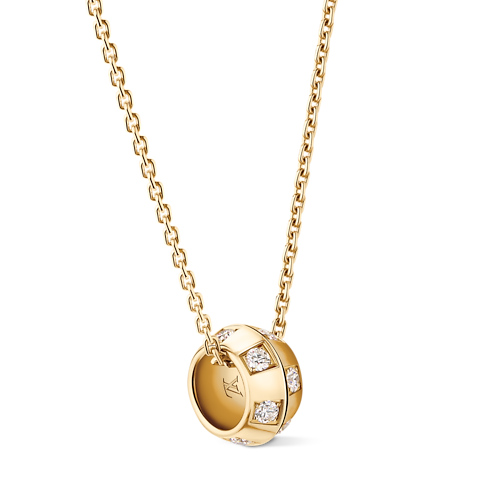Le Damier de Louis Vuitton Anhänger mit Halskette, Gelbgold und Diamanten Schmuck Kategorien Halsketten und Anhänger | LOUIS VUITTON (Zoom)