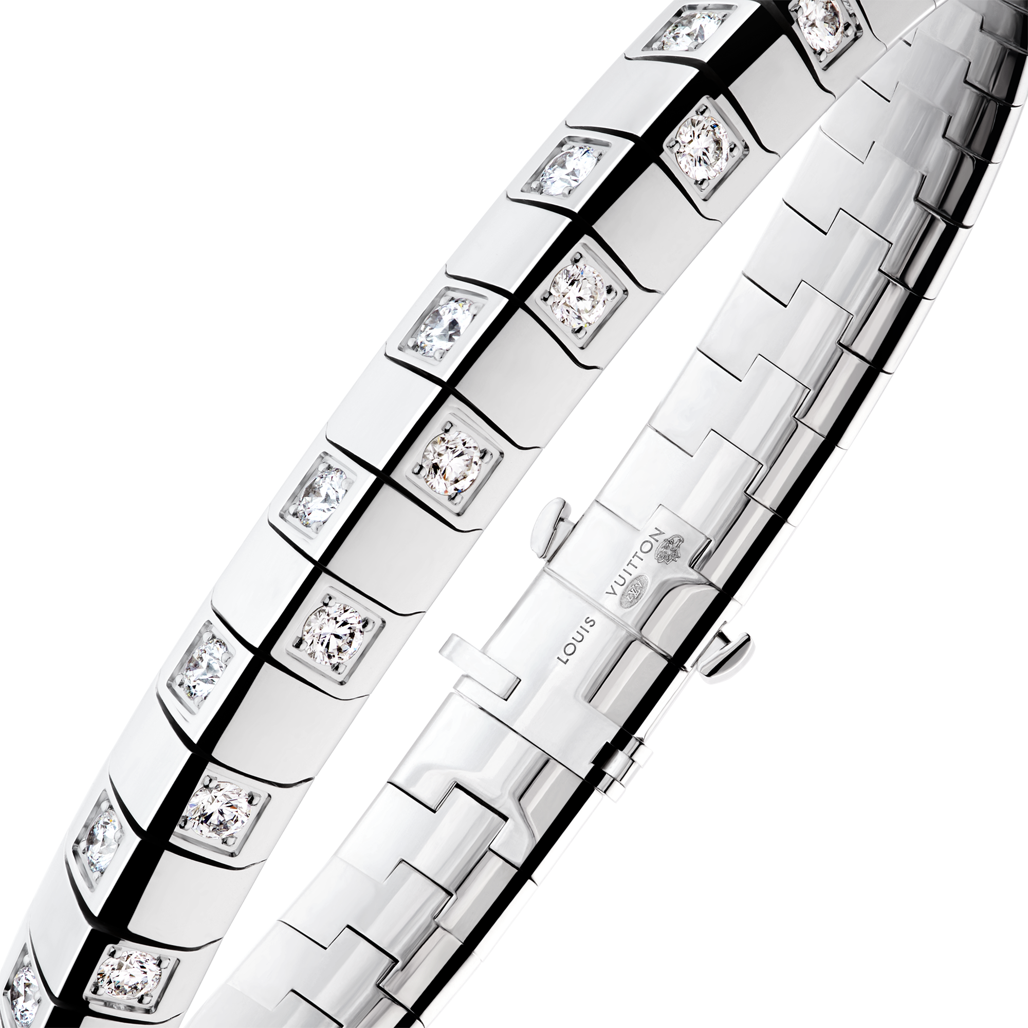 Le Damier de Louis Vuitton breites Armband, Weißgold und Diamanten  Schmuck Kategorien Armbänder | LOUIS VUITTON (Zoom)