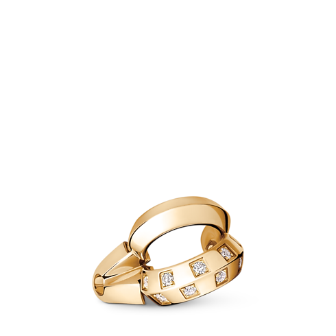 Le Damier de Louis Vuitton Doppel-Ohrmanschette, Gelbgold und Diamanten Schmuck Kategorien Ohrringe | LOUIS VUITTON (Zoom)