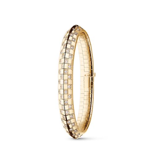 Le Damier de Louis Vuitton doppelreihiges Armband, Gelbgold und Diamanten Schmuck Kategorien Armbänder | LOUIS VUITTON (Zoom)