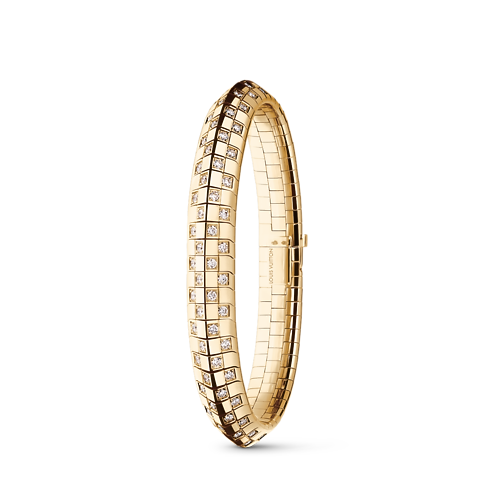 Le Damier de Louis Vuitton doppelreihiges Armband, Gelbgold und Diamanten Schmuck Kategorien Armbänder | LOUIS VUITTON (Zoom)