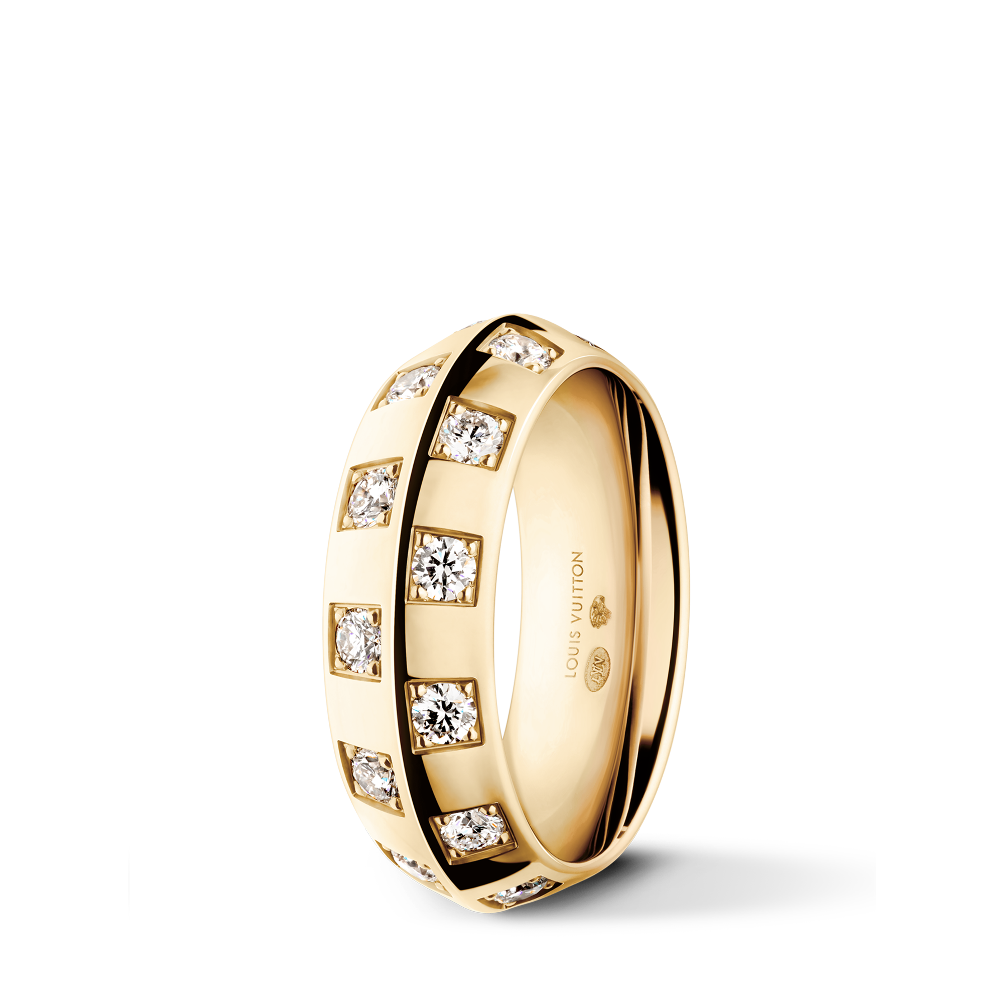Le Damier de Louis Vuitton großer Ring, Gelbgold und Diamanten  Schmuck Kategorien Ringe | LOUIS VUITTON (Zoom)