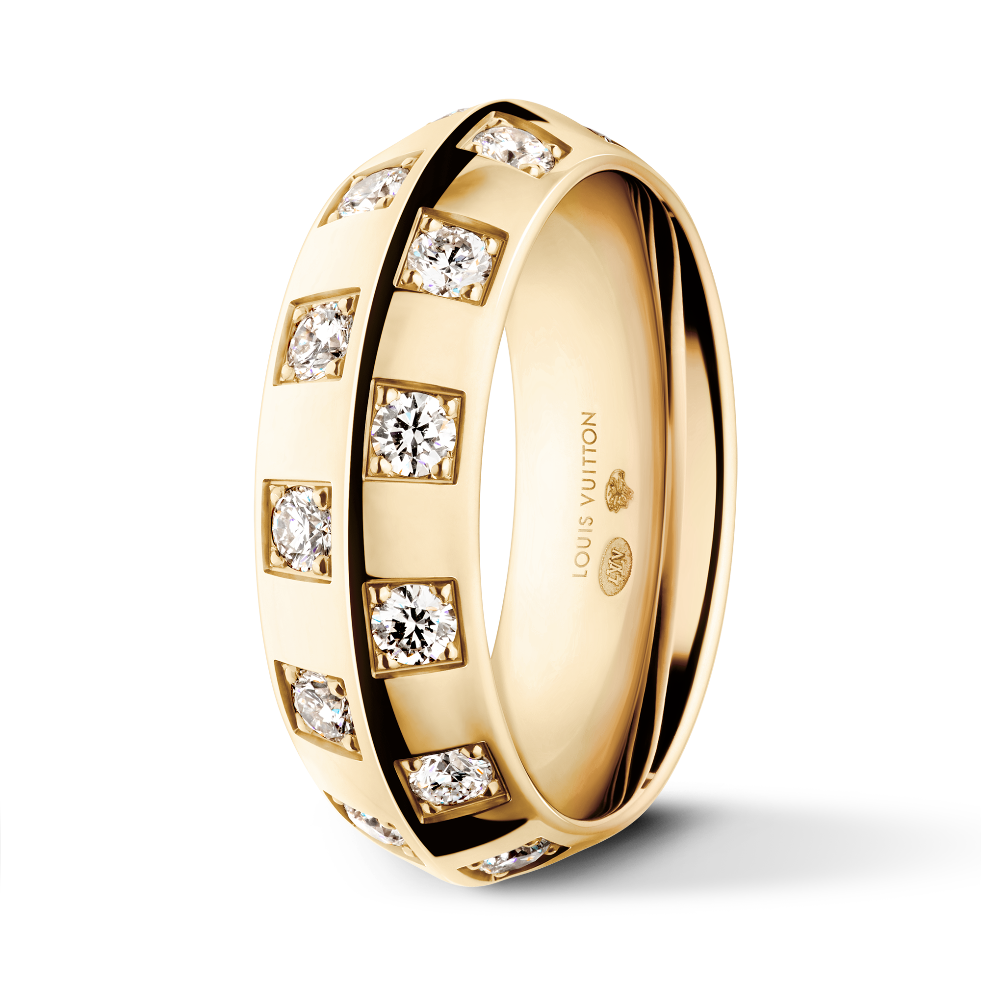 Le Damier de Louis Vuitton großer Ring, Gelbgold und Diamanten  Schmuck Kategorien Ringe | LOUIS VUITTON (Zoom)