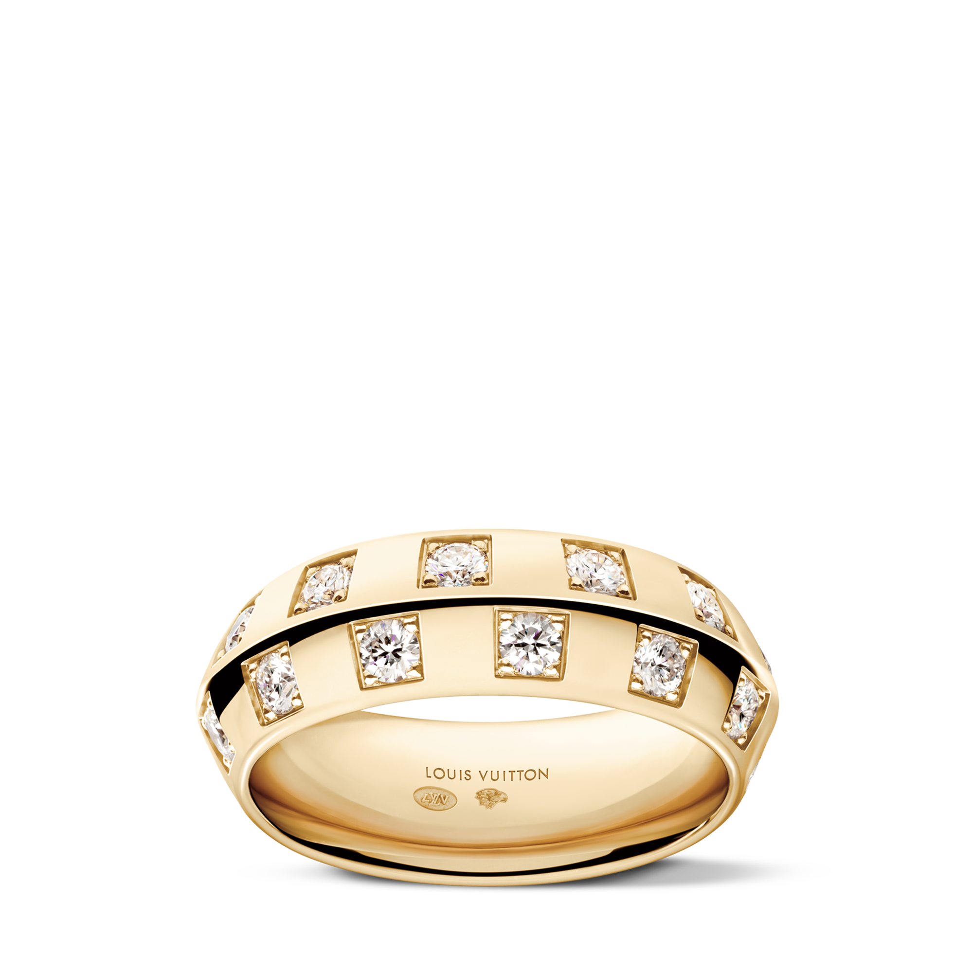 Le Damier de Louis Vuitton großer Ring, Gelbgold und Diamanten  Schmuck Kategorien Ringe | LOUIS VUITTON (Zoom)