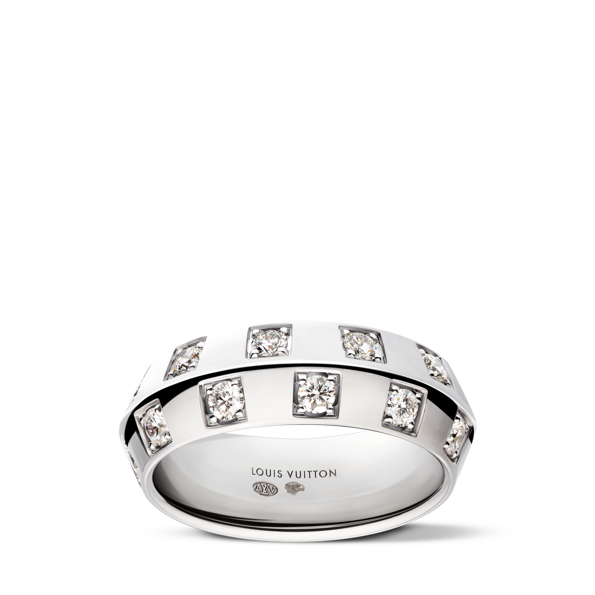 Le Damier de Louis Vuitton großer Ring, Weißgold und Diamanten  Schmuck Kategorien Ringe | LOUIS VUITTON (Zoom)