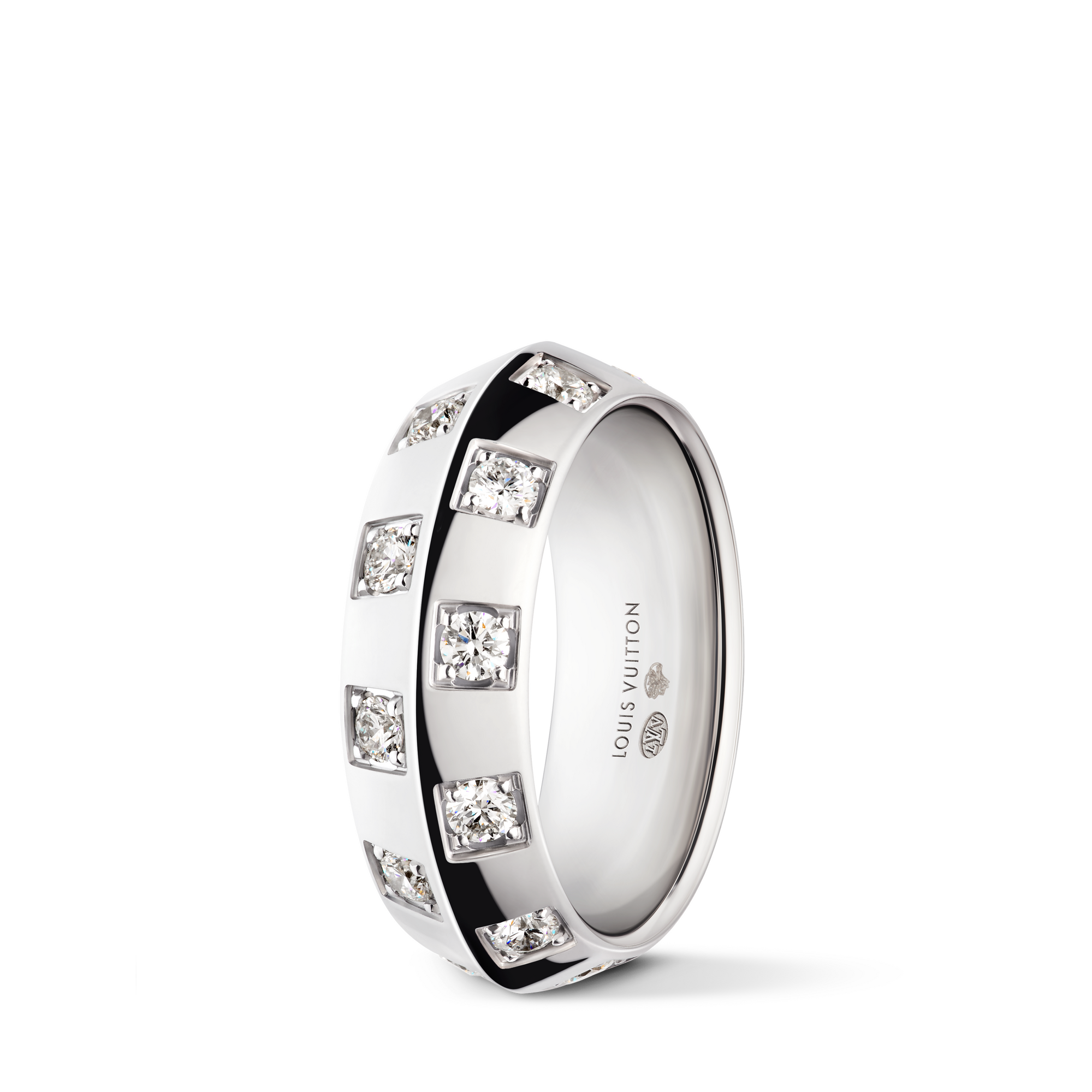 Le Damier de Louis Vuitton großer Ring, Weißgold und Diamanten  Schmuck Kategorien Ringe | LOUIS VUITTON (Zoom)
