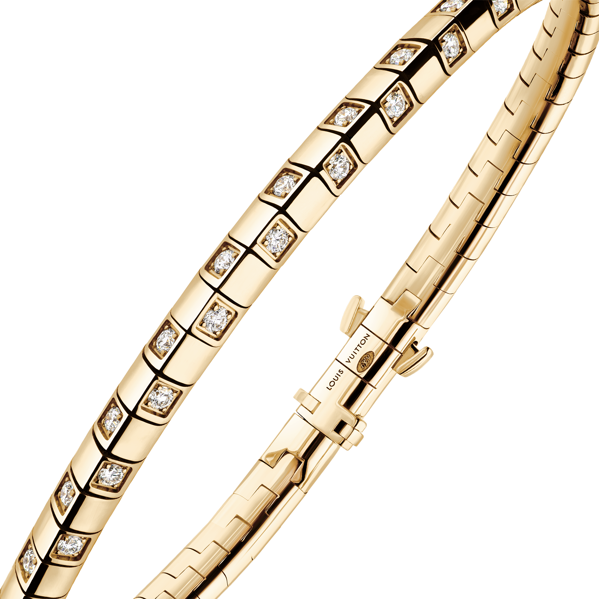 Le Damier de Louis Vuitton kleines Armband, Gelbgold und Diamanten  Schmuck Kategorien Armbänder | LOUIS VUITTON (Zoom)