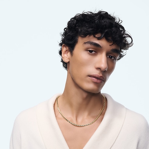 Le Damier de Louis Vuitton mittelgroße Halskette, Gelbgold und Diamanten - Kurz Schmuck Kategorien Halsketten und Anhänger | LOUIS VUITTON (Zoom)