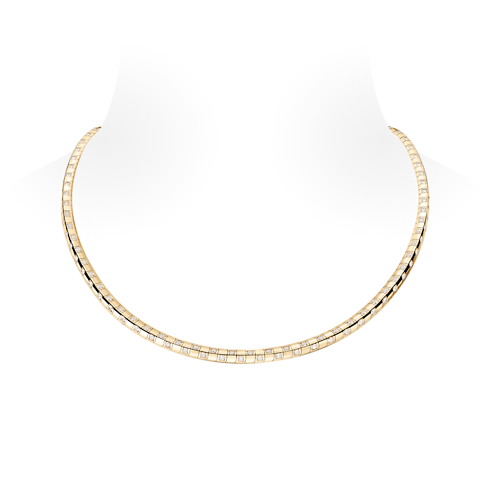 Le Damier de Louis Vuitton mittelgroße Halskette, Gelbgold und Diamanten - Kurz Schmuck Kategorien Halsketten und Anhänger | LOUIS VUITTON (Zoom)