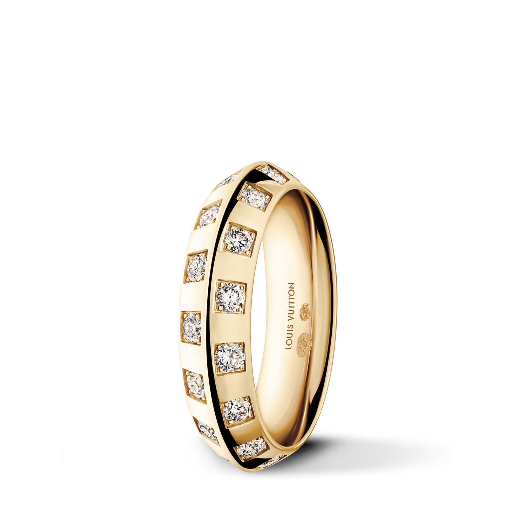 Le Damier de Louis Vuitton mittelgroßer Ring, Gelbgold und Diamanten  Schmuck Kategorien Ringe | LOUIS VUITTON (Zoom)
