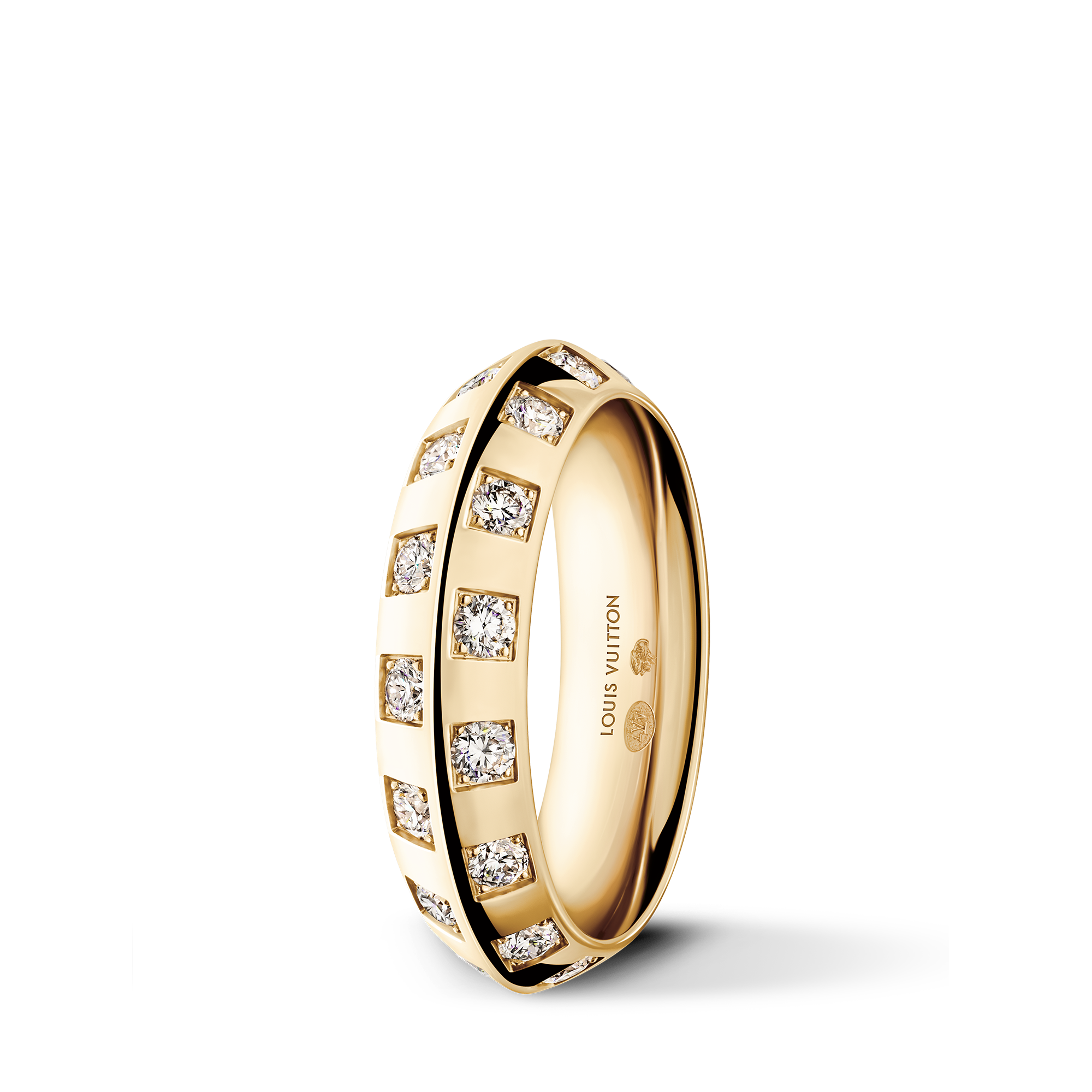 Le Damier de Louis Vuitton mittelgroßer Ring, Gelbgold und Diamanten  Schmuck Kategorien Ringe | LOUIS VUITTON (Zoom)