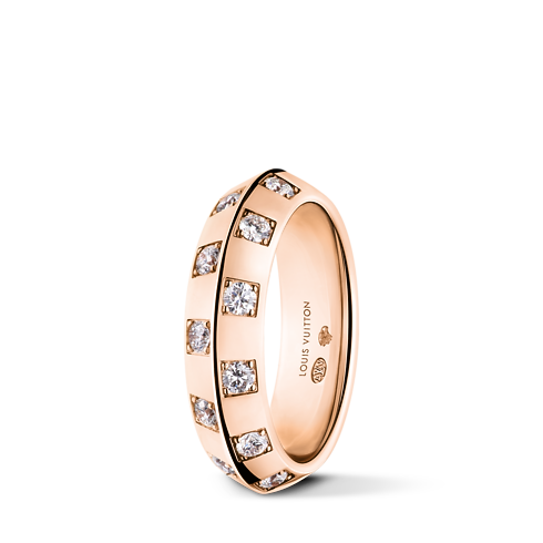 Le Damier de Louis Vuitton mittelgroßer Ring, Roségold und Diamanten Schmuck Kategorien Ringe | LOUIS VUITTON (Zoom)