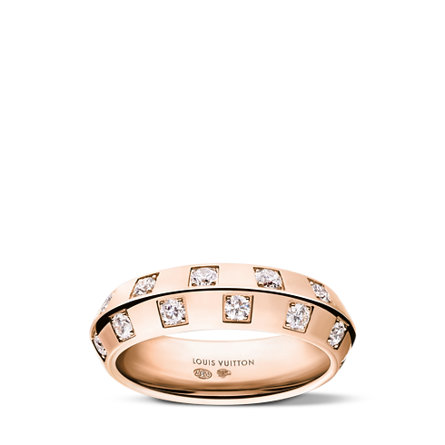Le Damier de Louis Vuitton mittelgroßer Ring, Roségold und Diamanten Schmuck Kategorien Ringe | LOUIS VUITTON (Zoom)