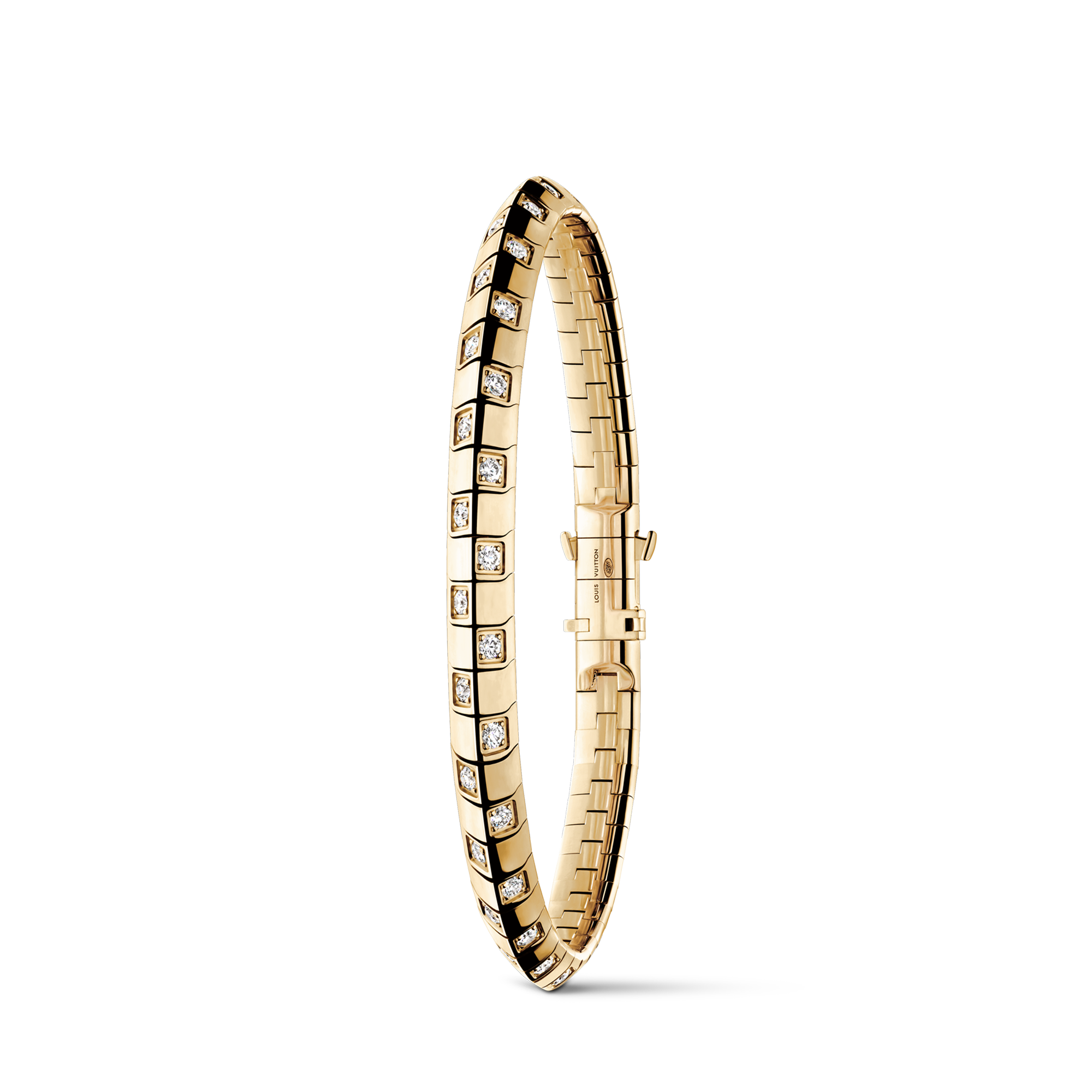 Le Damier de Louis Vuitton mittelgroßes Armband, Gelbgold und Diamanten  Schmuck Kategorien Armbänder | LOUIS VUITTON (Zoom)