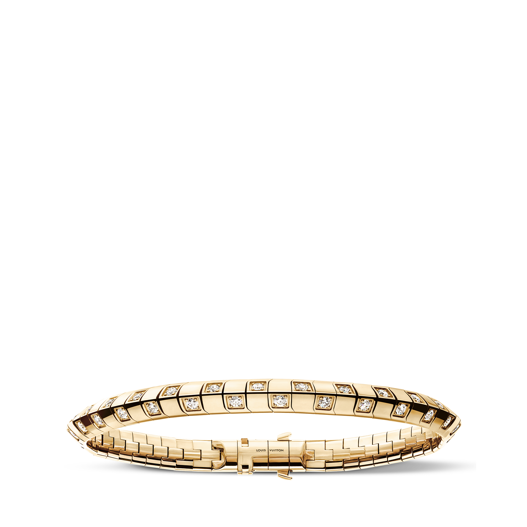 Le Damier de Louis Vuitton mittelgroßes Armband, Gelbgold und Diamanten  Schmuck Kategorien Armbänder | LOUIS VUITTON (Zoom)