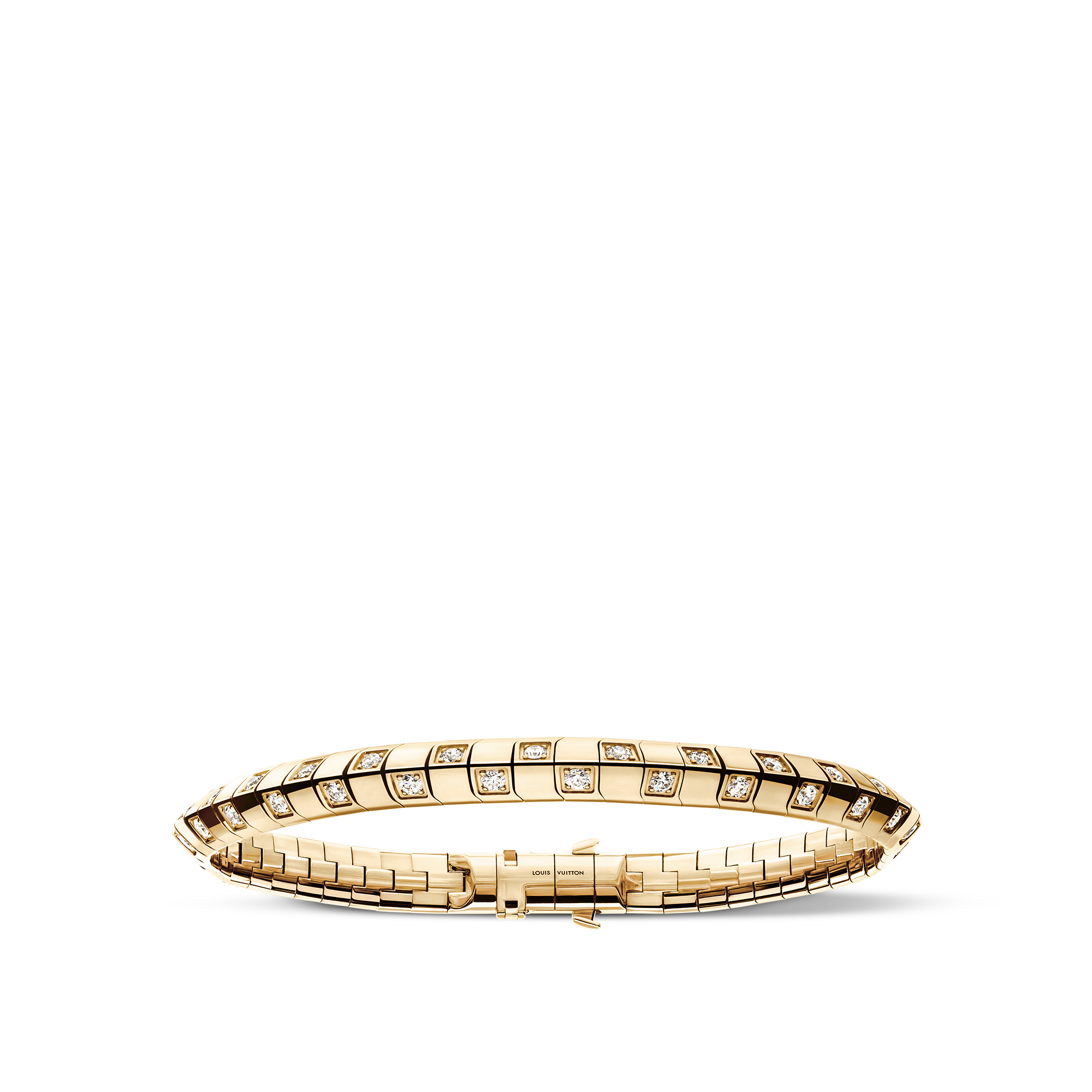 Le Damier de Louis Vuitton mittelgroßes Armband, Gelbgold und Diamanten  Schmuck Kategorien Armbänder | LOUIS VUITTON (Zoom)