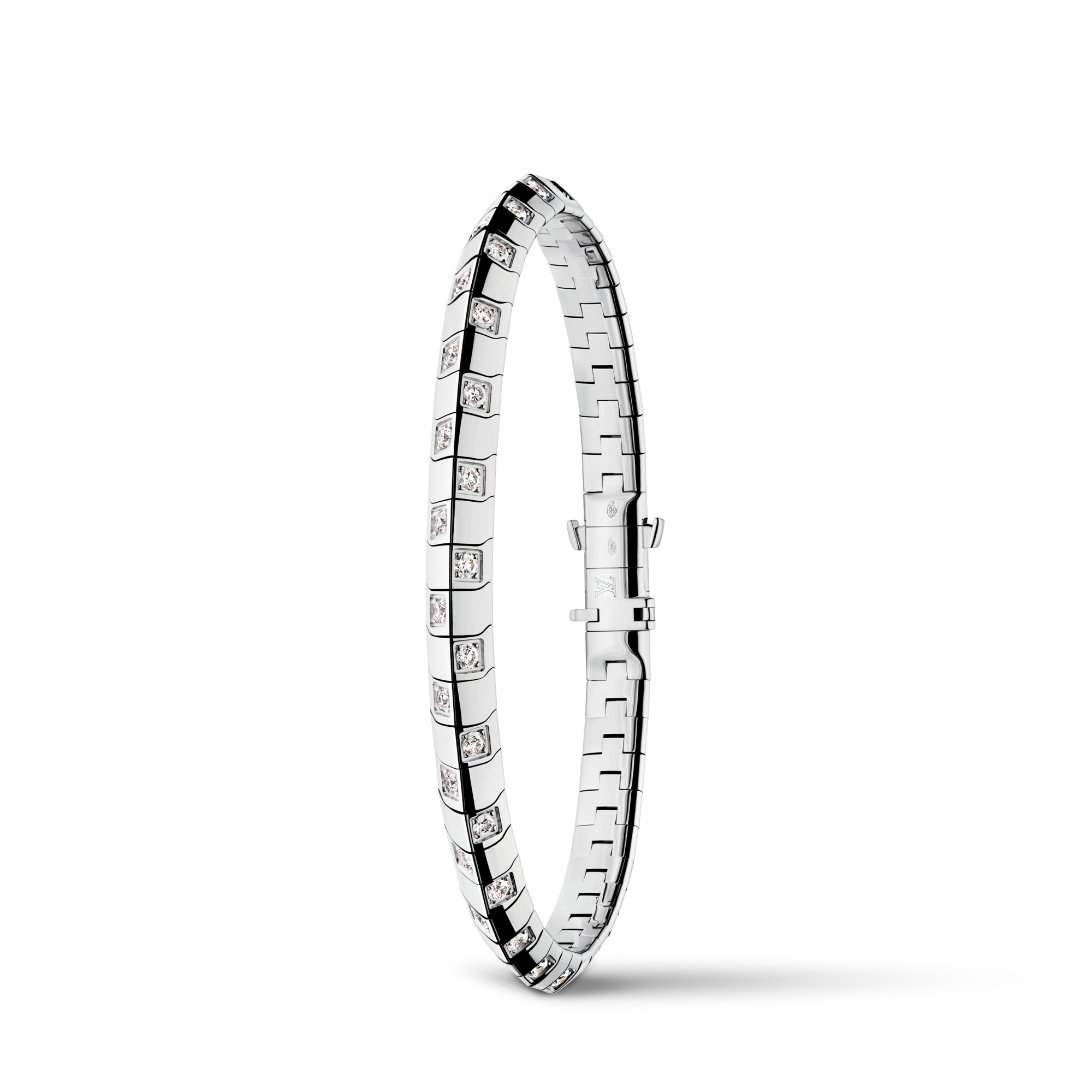 Le Damier de Louis Vuitton mittelgroßes Armband, Weißgold und Diamanten  Schmuck Kategorien Armbänder | LOUIS VUITTON (Zoom)