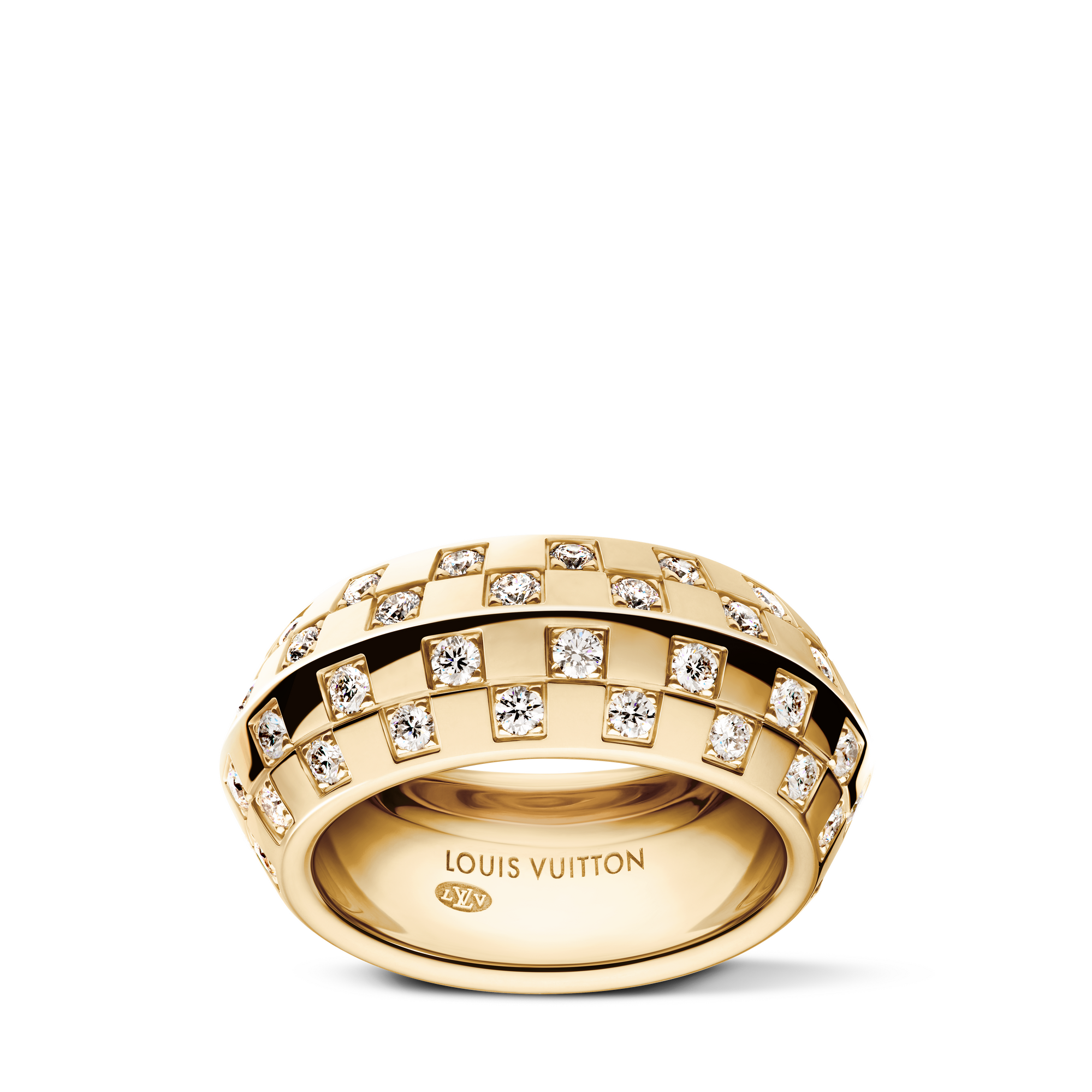 Le Damier de Louis Vuitton Ring, Gelbgold und Diamanten  Schmuck Kategorien Ringe | LOUIS VUITTON (Zoom)