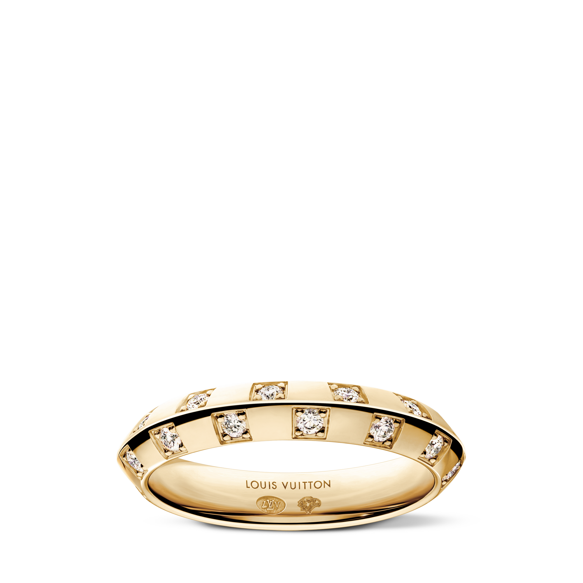 Le Damier de Louis Vuitton schmaler Ring, Gelbgold und Diamanten  Schmuck Kategorien Ringe | LOUIS VUITTON (Zoom)