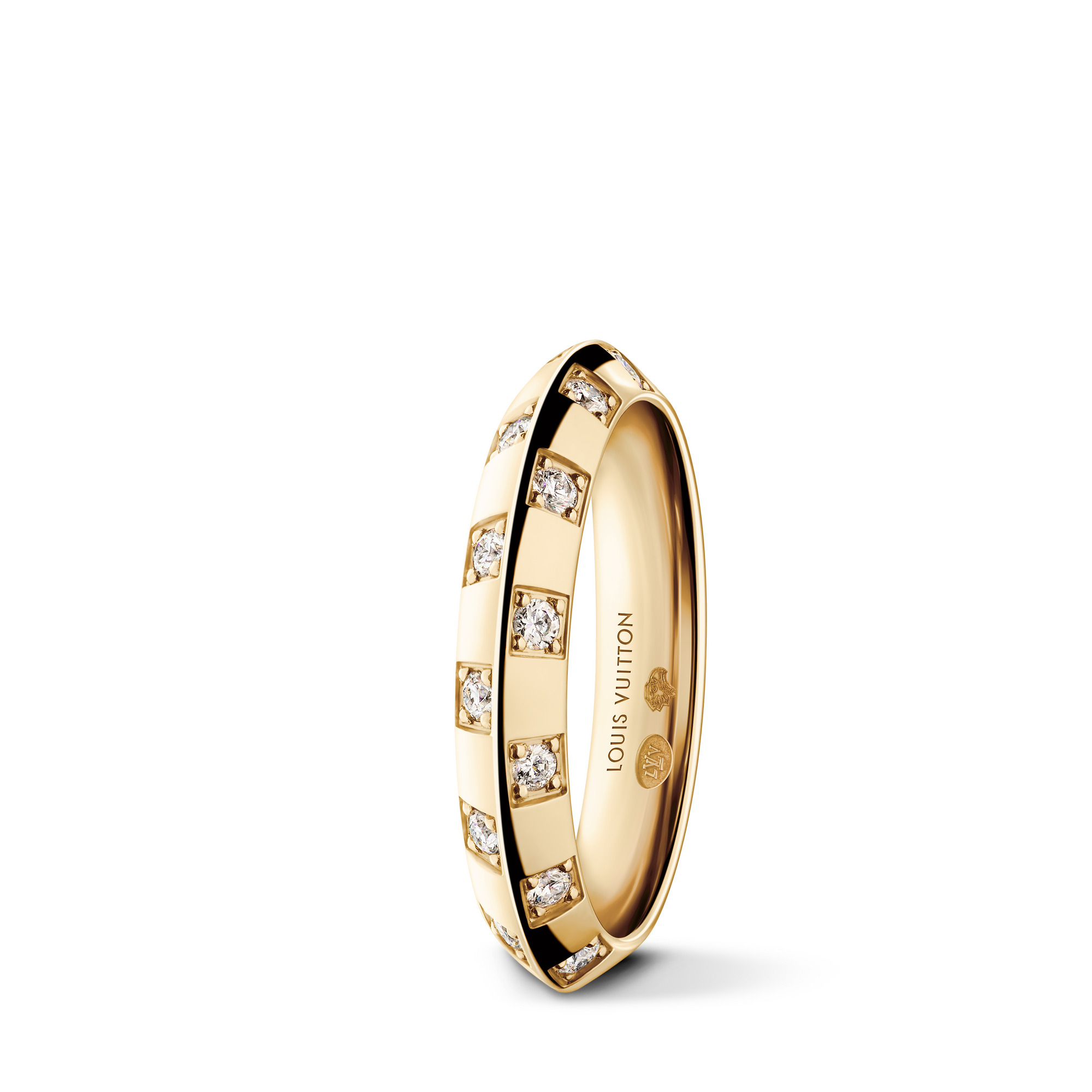 Le Damier de Louis Vuitton schmaler Ring, Gelbgold und Diamanten  Schmuck Kategorien Ringe | LOUIS VUITTON (Zoom)