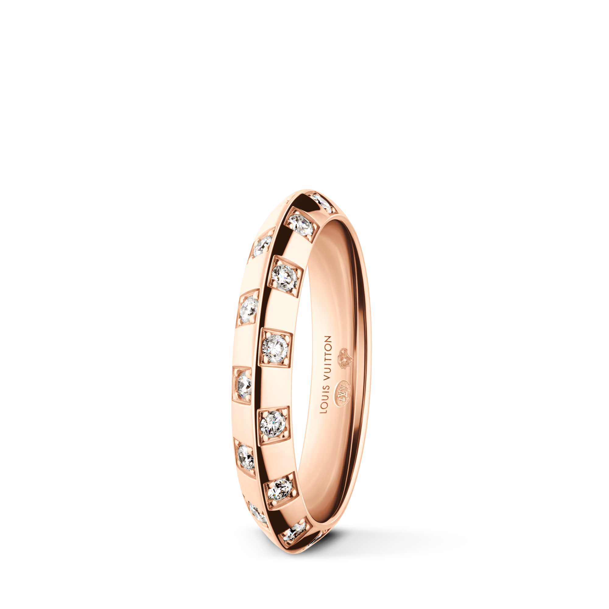 Le Damier de Louis Vuitton schmaler Ring, Roségold und Diamanten  Les Extraordinaires Schmuck Ringe | LOUIS VUITTON (Zoom)