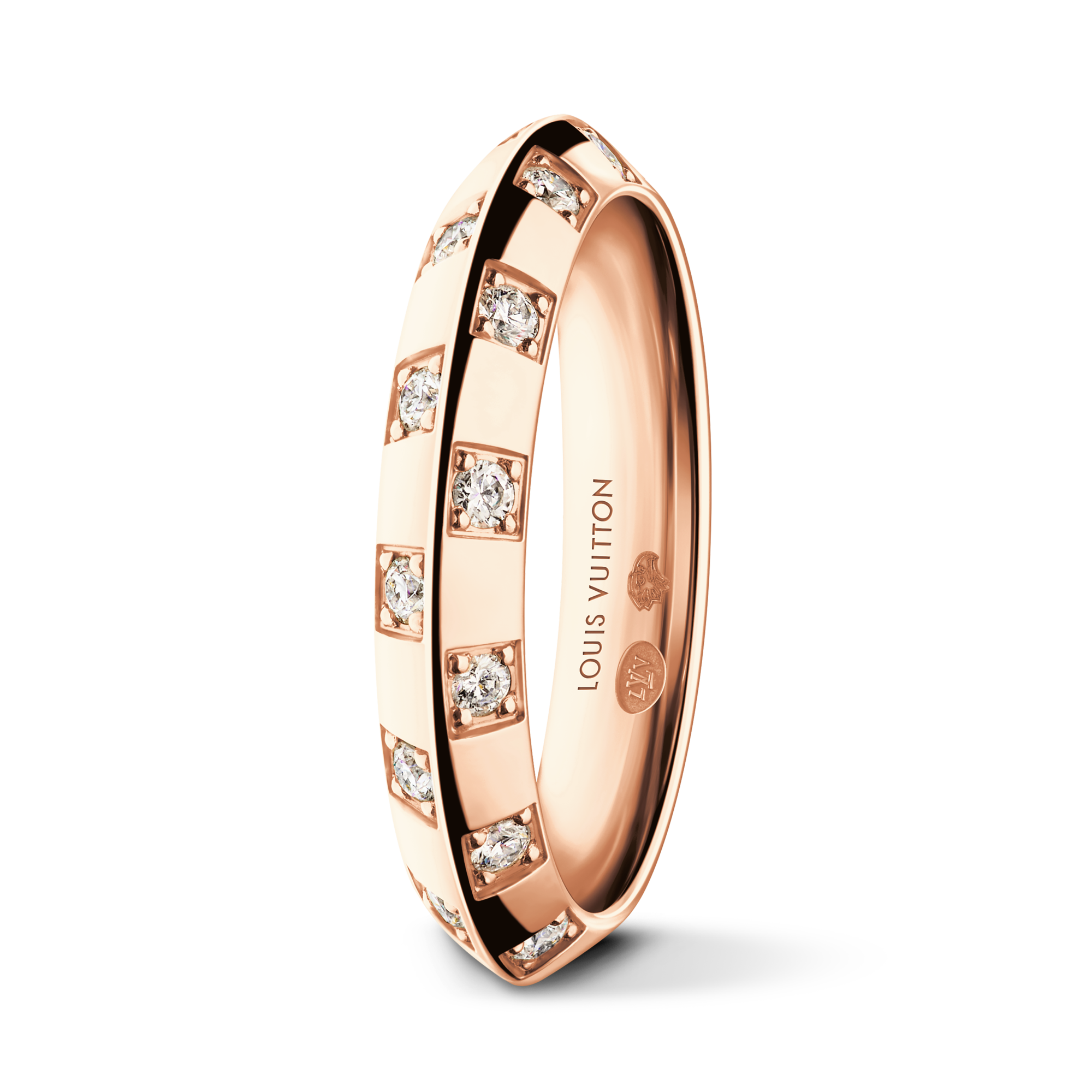 Le Damier de Louis Vuitton schmaler Ring, Roségold und Diamanten  Les Extraordinaires Schmuck Ringe | LOUIS VUITTON (Zoom)