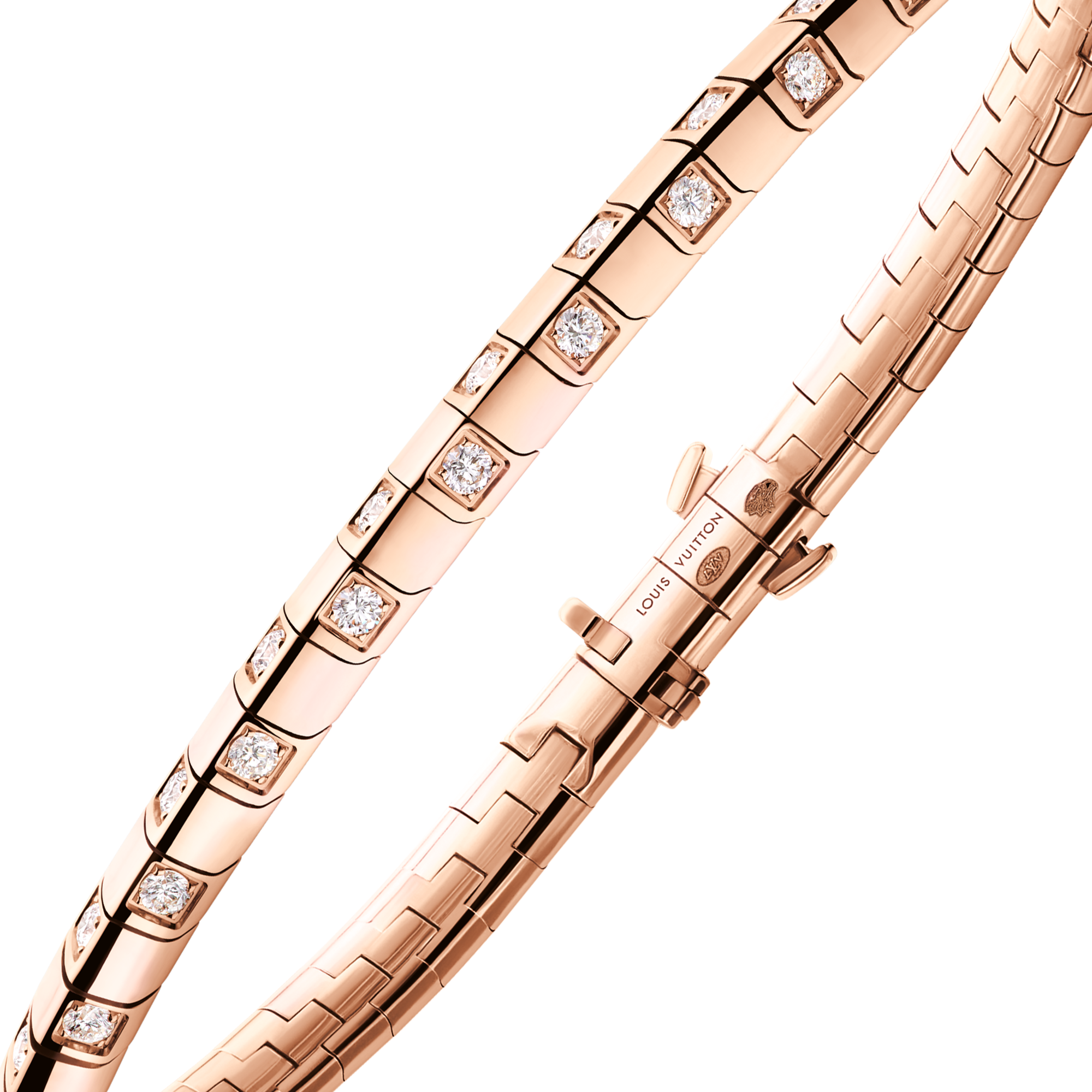 Le Damier de Louis Vuitton schmales Armband, Roségold und Diamanten  Schmuck Kategorien Armbänder | LOUIS VUITTON (Zoom)