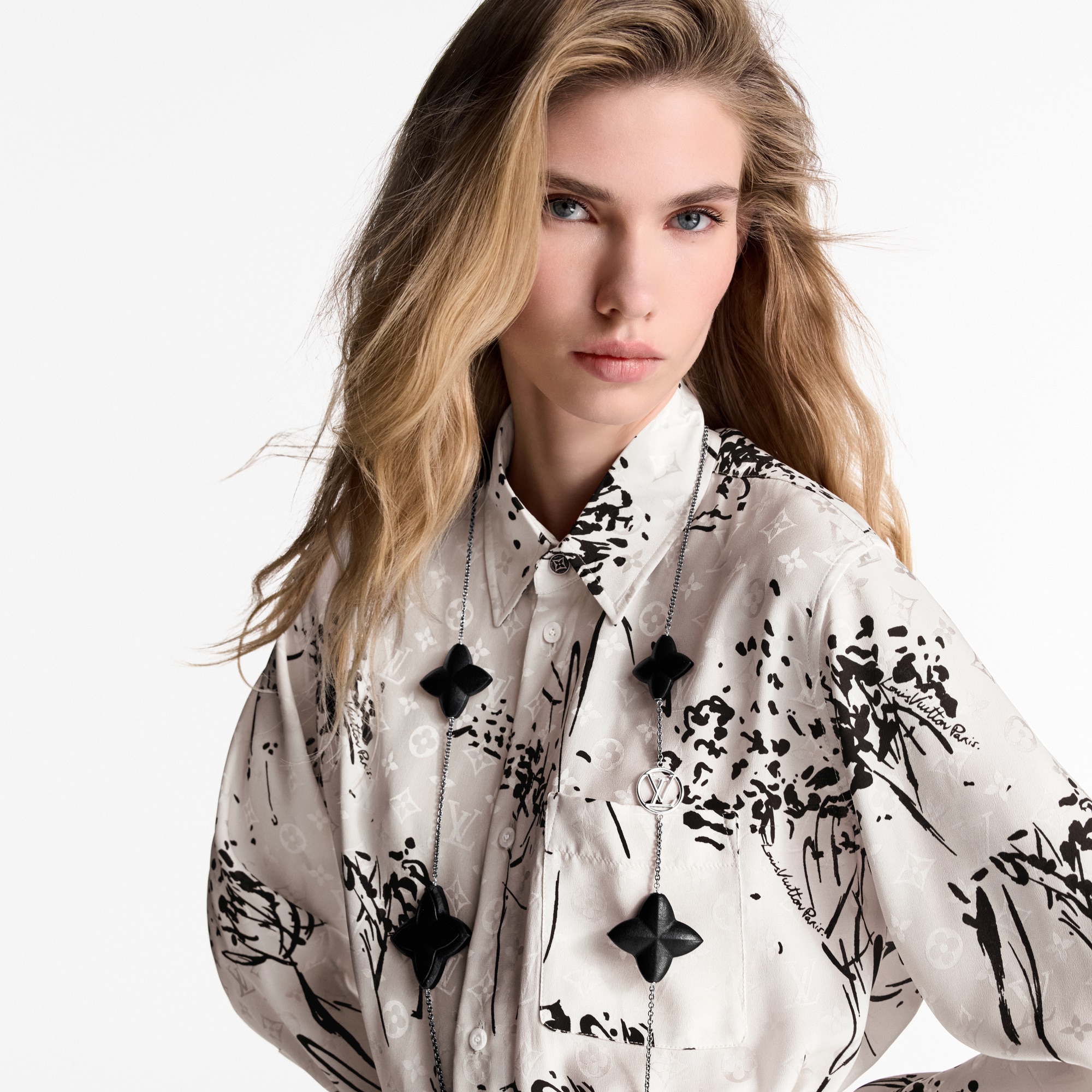 Leather Flower lange Halskette S00 Damen Modeschmuck Halsketten und Anhänger | LOUIS VUITTON (Zoom)