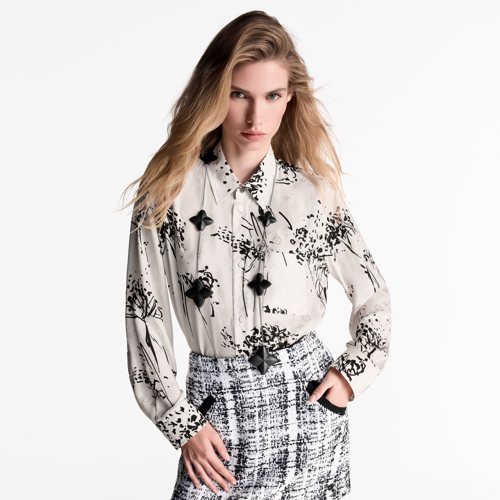 Leather Flower lange Halskette S00 Damen Modeschmuck Halsketten und Anhänger | LOUIS VUITTON (Zoom)
