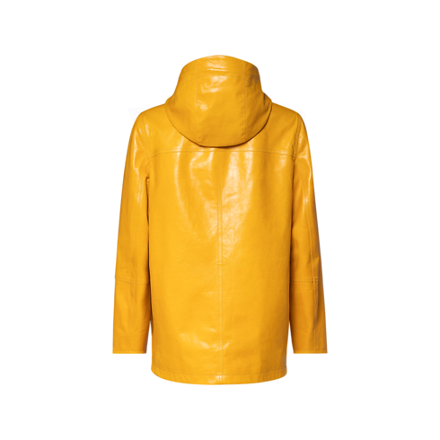 Lederparka mit LV Signatur back view