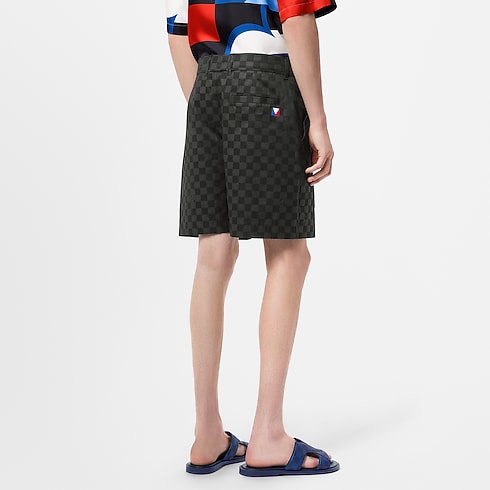 Legere Shorts aus Baumwolle mit Damier-Motiv Herren Ready to Wear Hosen | LOUIS VUITTON (Zoom)