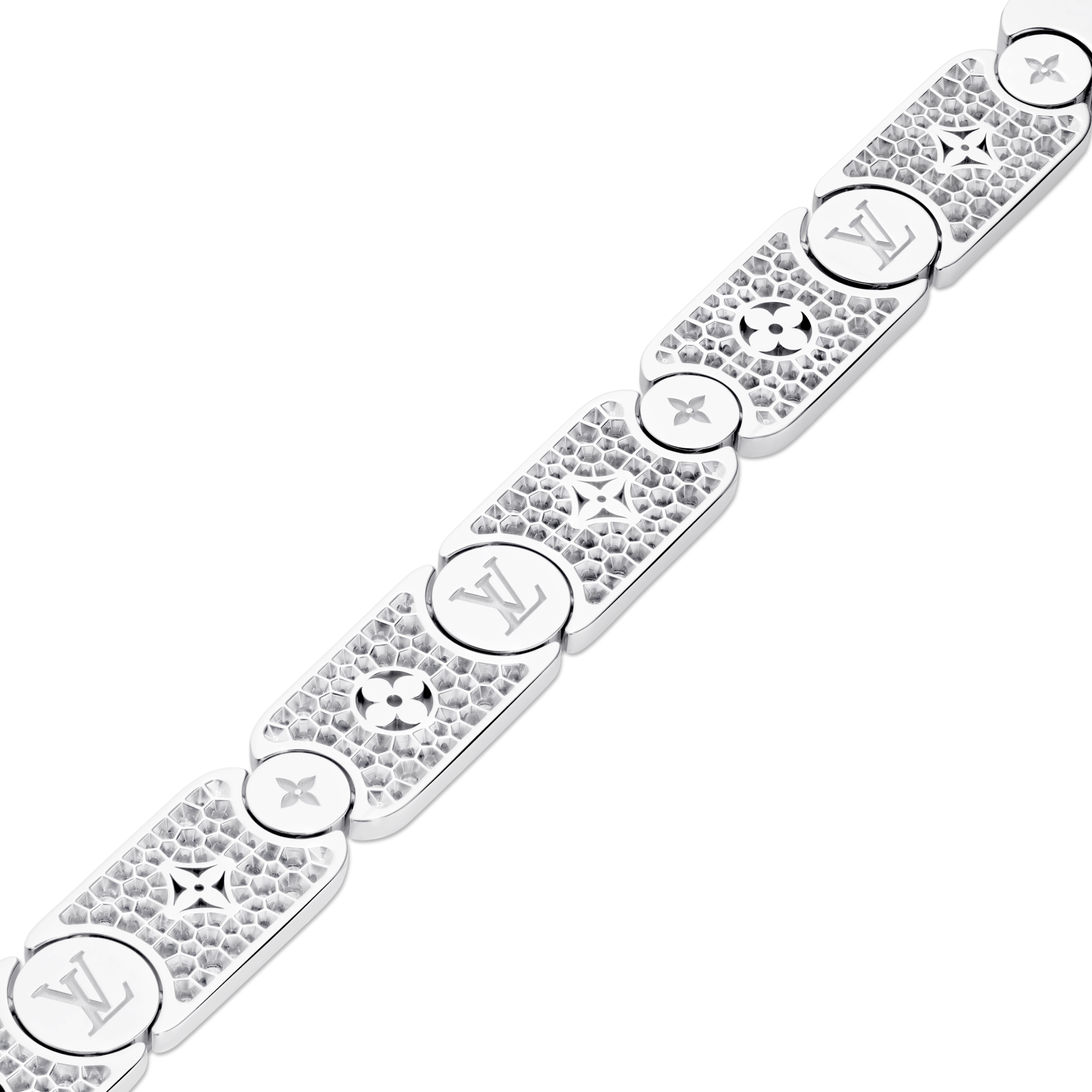 Les Gastons Vuitton Masterpiece Gourmette Armband, Weißgold und Diamanten  Schmuck Kategorien Armbänder | LOUIS VUITTON (Zoom)
