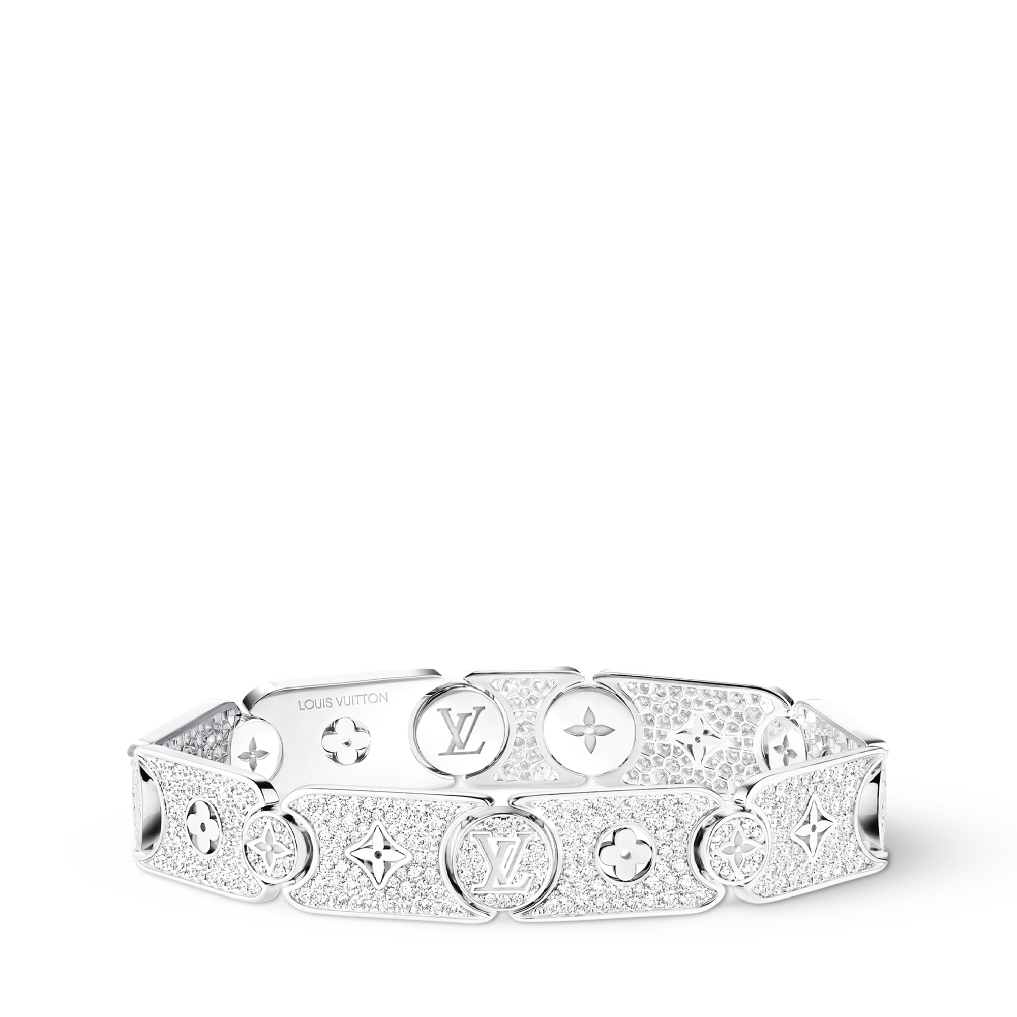 Les Gastons Vuitton Masterpiece Gourmette Armband, Weißgold und Diamanten  Schmuck Kategorien Armbänder | LOUIS VUITTON (Zoom)