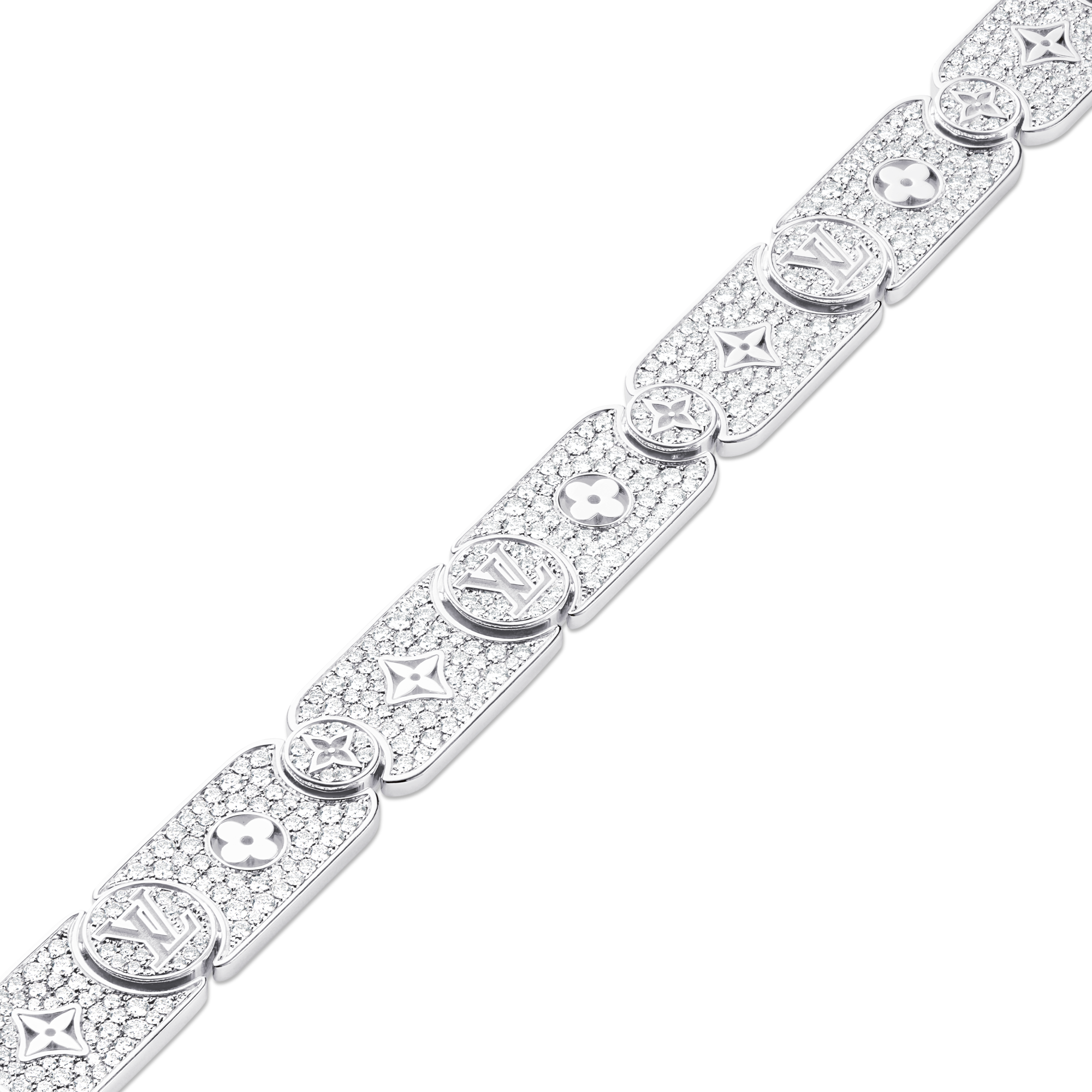 Les Gastons Vuitton Masterpiece Gourmette Armband, Weißgold und Diamanten  Schmuck Kategorien Armbänder | LOUIS VUITTON (Zoom)