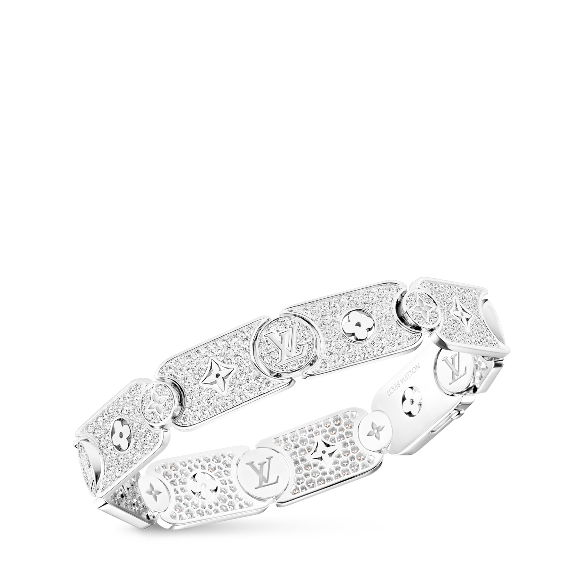 Les Gastons Vuitton Masterpiece Gourmette Armband, Weißgold und Diamanten  Schmuck Kategorien Armbänder | LOUIS VUITTON (Zoom)