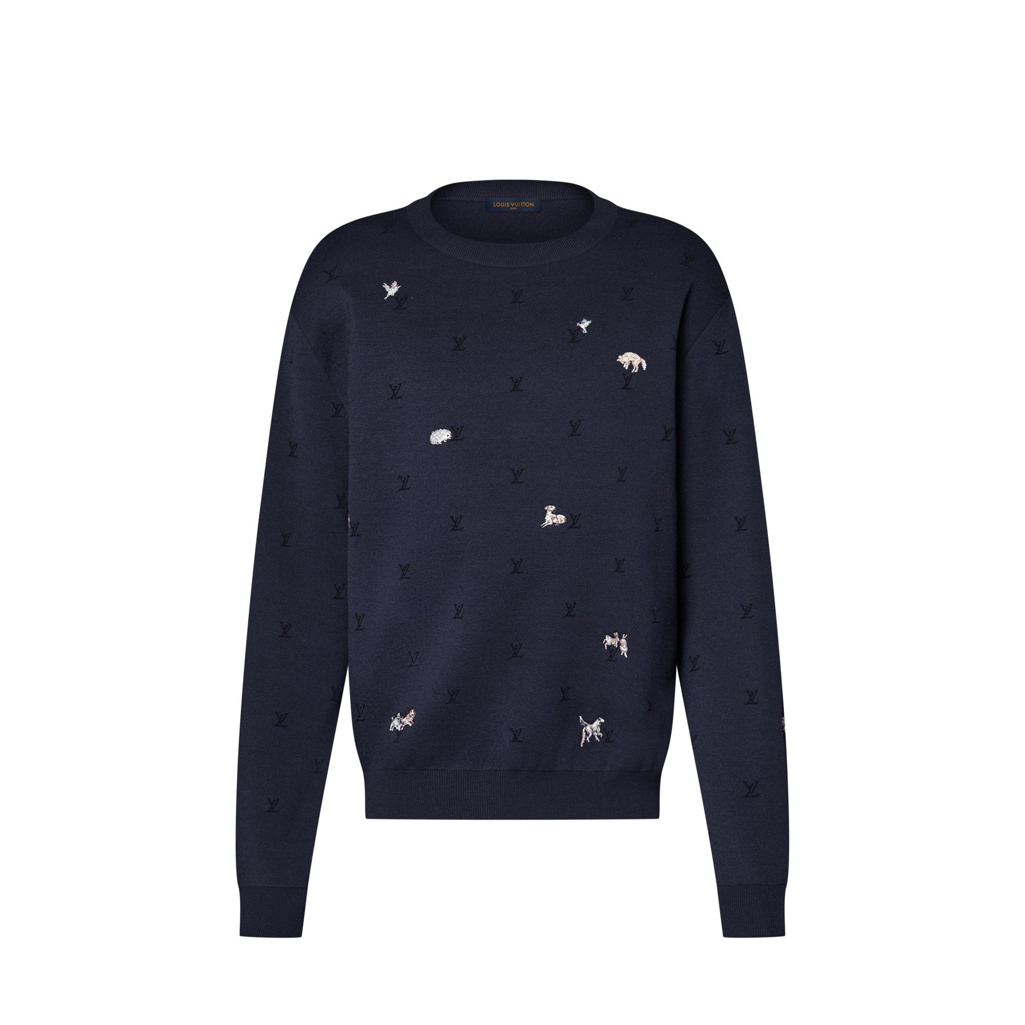 LV Blason Langarm-Rundhalspullover  Herren Ready to Wear Vollständige Ready to Wear | LOUIS VUITTON (Zoom)