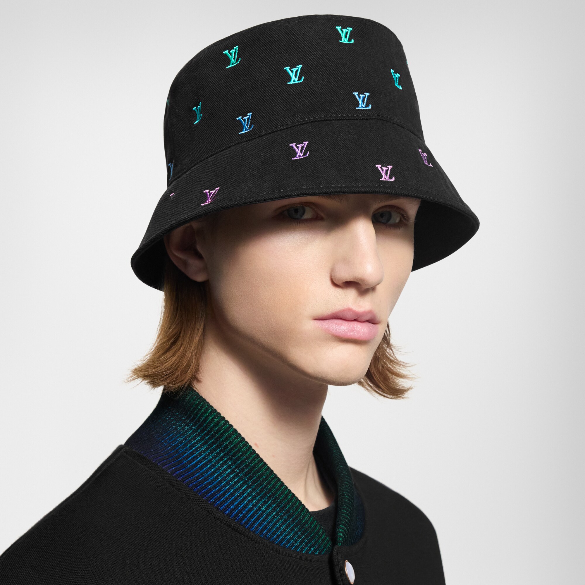 LV Blason Shading Denim Wende-Fischerhut S00 Herren Accessoires Hüte, Mützen und Handschuhe | LOUIS VUITTON (Zoom)