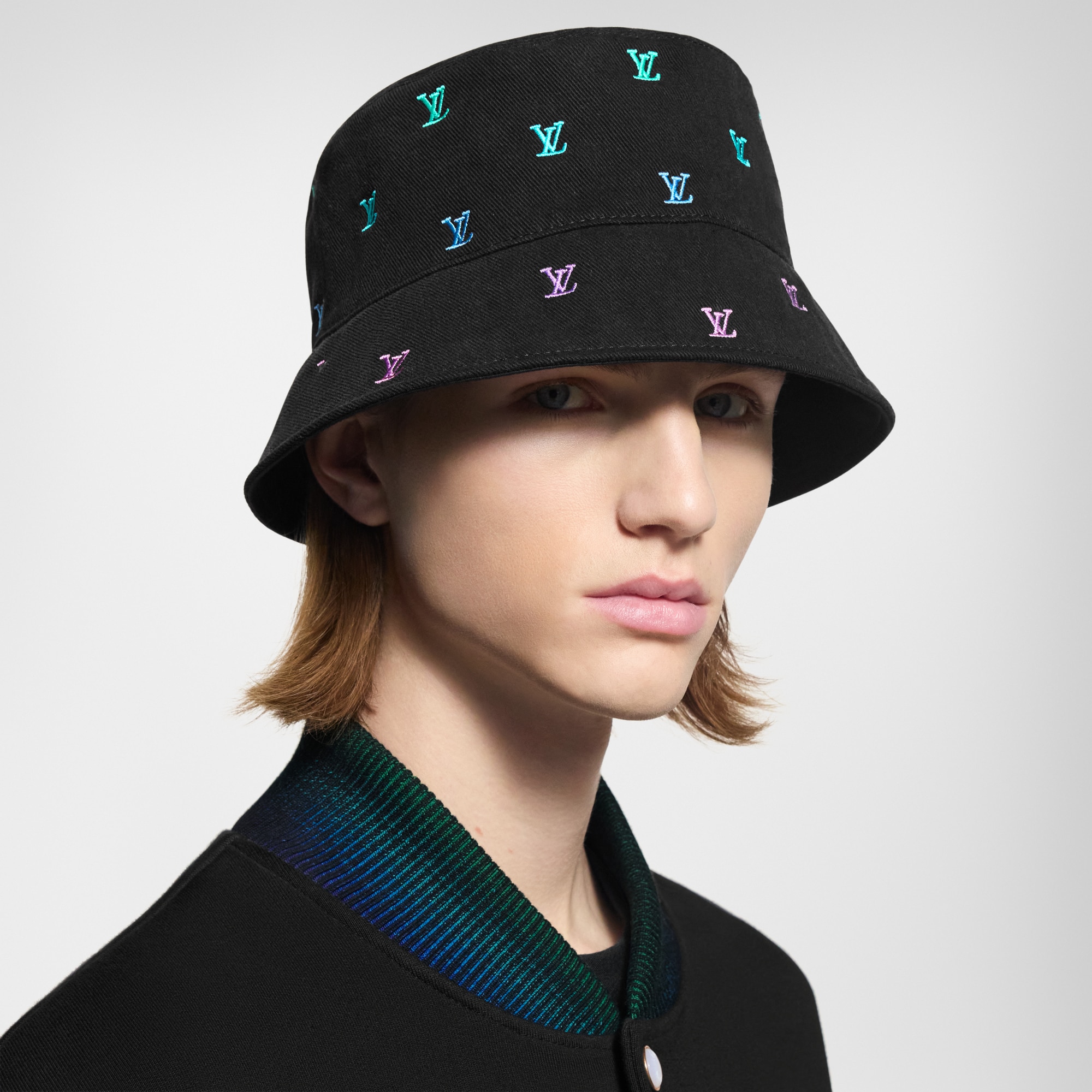 LV Blason Shading Denim Wende-Fischerhut S00 Herren Accessoires Hüte, Mützen und Handschuhe | LOUIS VUITTON (Zoom)