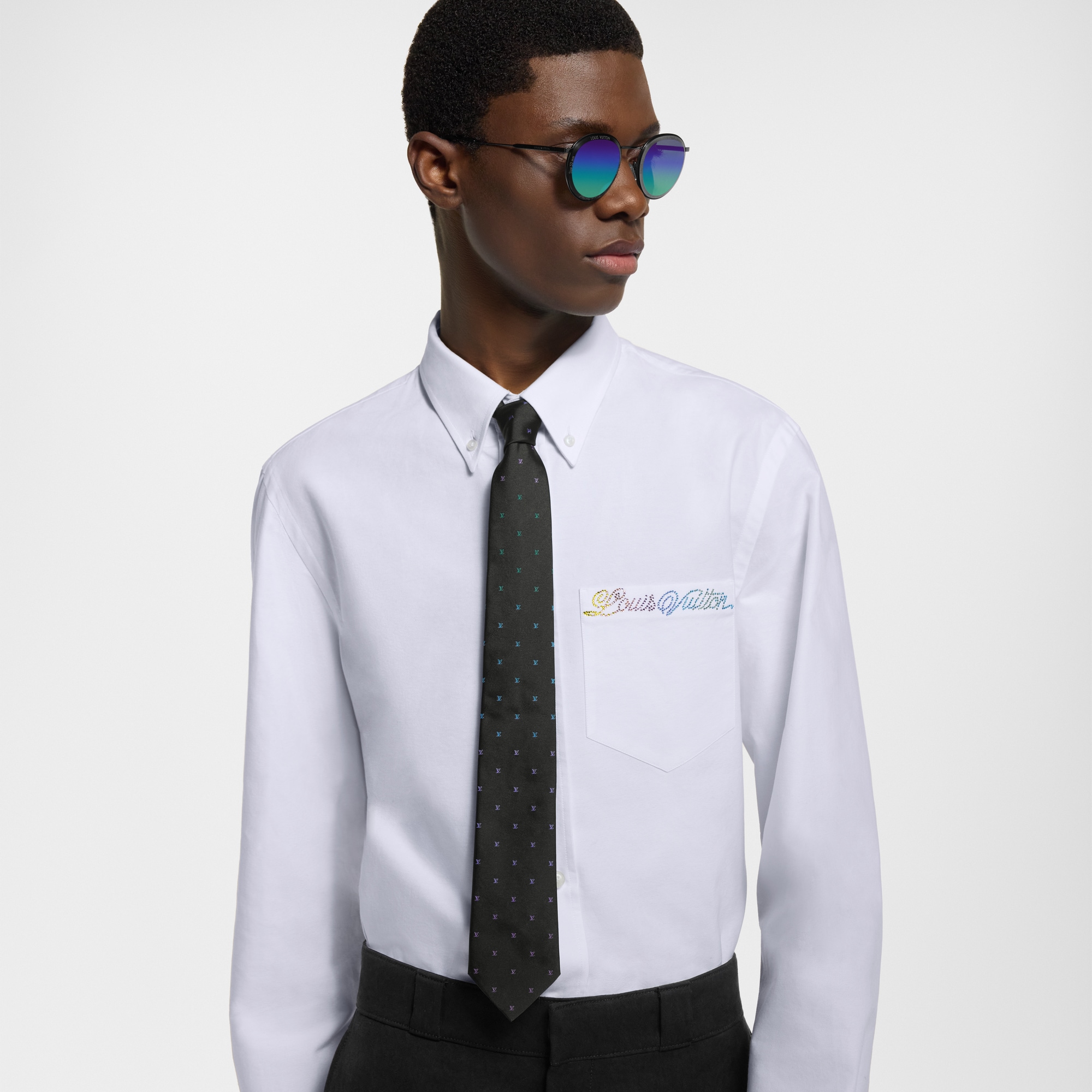 LV Blason Shading Krawatte S00 Herren Accessoires Krawatten und Einstecktücher  | LOUIS VUITTON (Zoom)