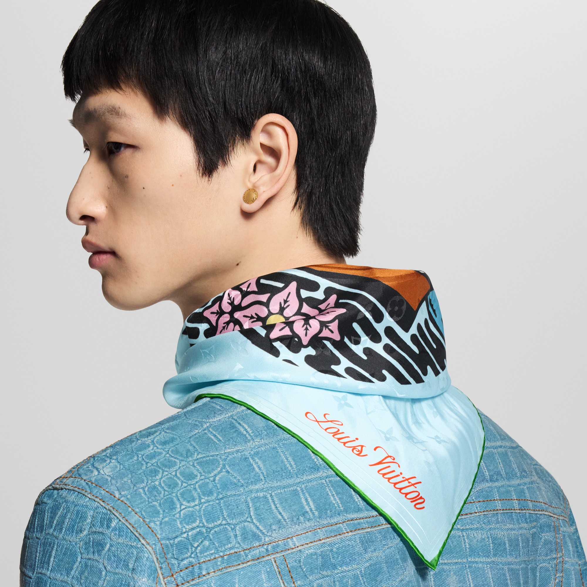 LV City Stamp Bandana S00 Herren Accessoires Seidentücher und Bandanas | LOUIS VUITTON (Zoom)