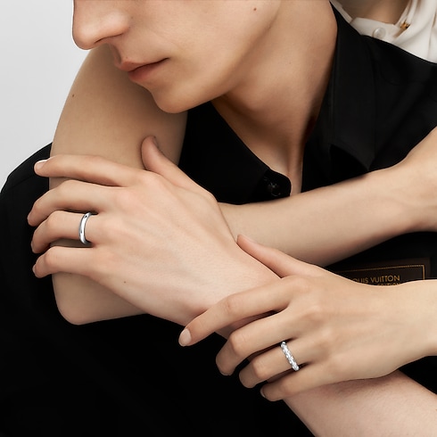 LV Diamonds 4 mm breiter Ehering, Platin Schmuck Kategorien Wedding Bands | LOUIS VUITTON (Zoom)