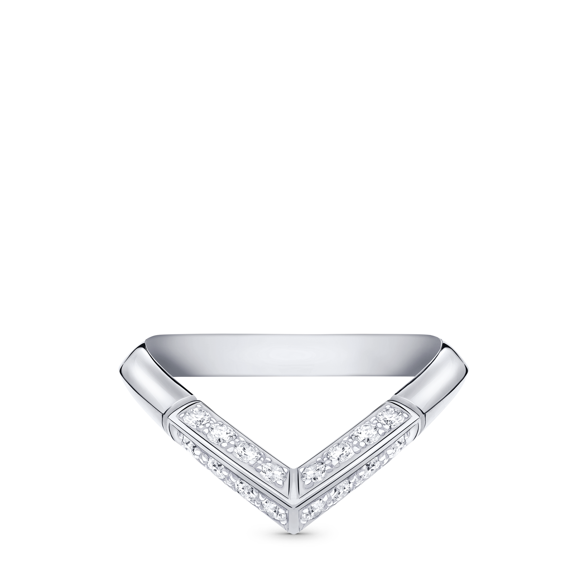 LV Diamonds diamantenbesetzter V Ring, Platin  Schmuck Kategorien Wedding Bands | LOUIS VUITTON (Zoom)