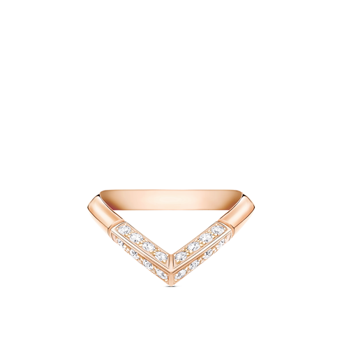 LV Diamonds diamantenbesetzter V Ring, Roségold Schmuck Kategorien Wedding Bands | LOUIS VUITTON (Zoom)