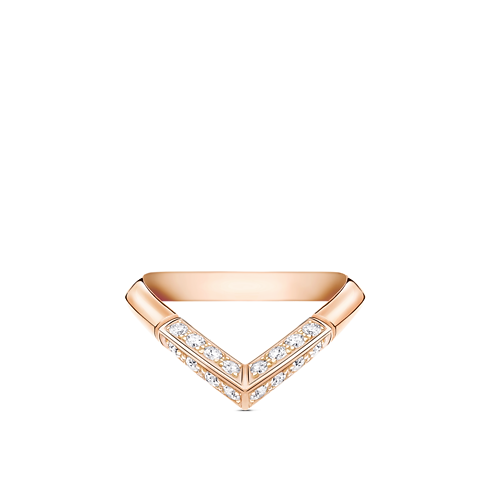 LV Diamonds diamantenbesetzter V Ring, Roségold Schmuck Kategorien Wedding Bands | LOUIS VUITTON (Zoom)