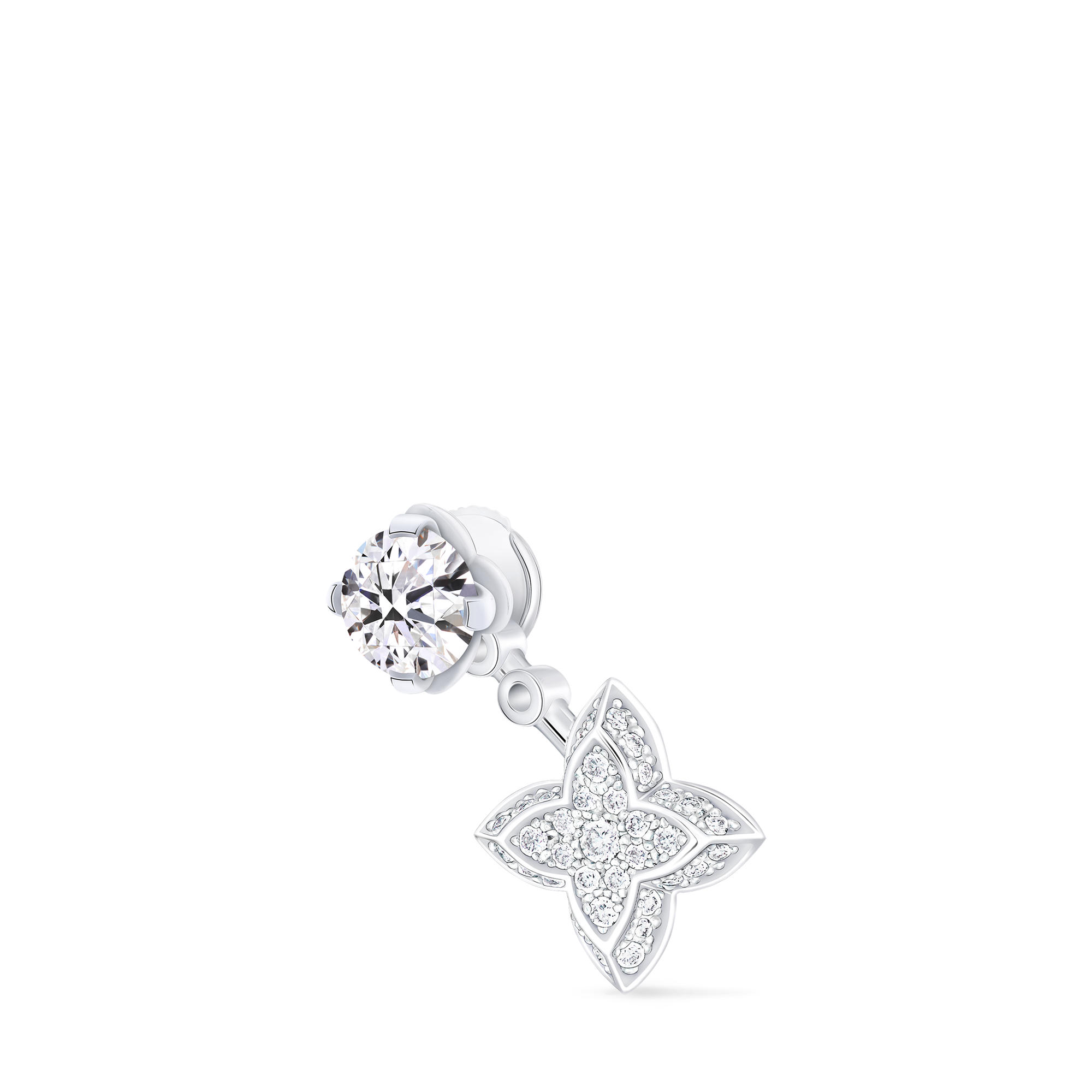 LV Diamonds doppelter Ohrstecker, runder Brillantschliff - Einzelstück  Schmuck Kollektionen LV Diamonds | LOUIS VUITTON (Zoom)