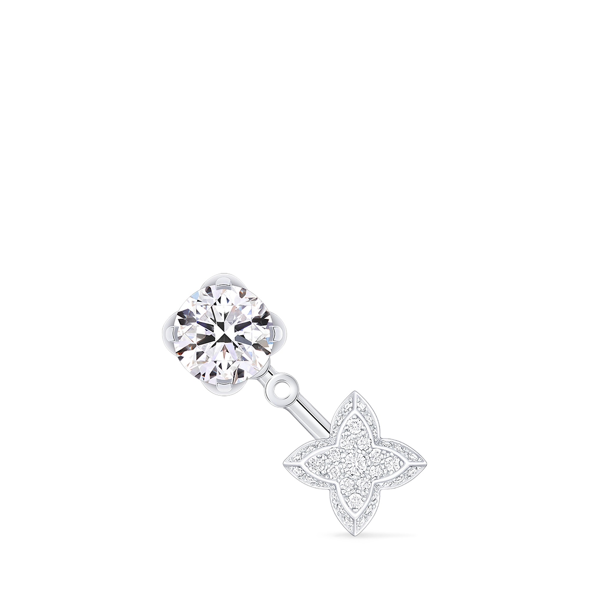 LV Diamonds doppelter Ohrstecker, runder Brillantschliff - Einzelstück  Schmuck Kollektionen LV Diamonds | LOUIS VUITTON (Zoom)