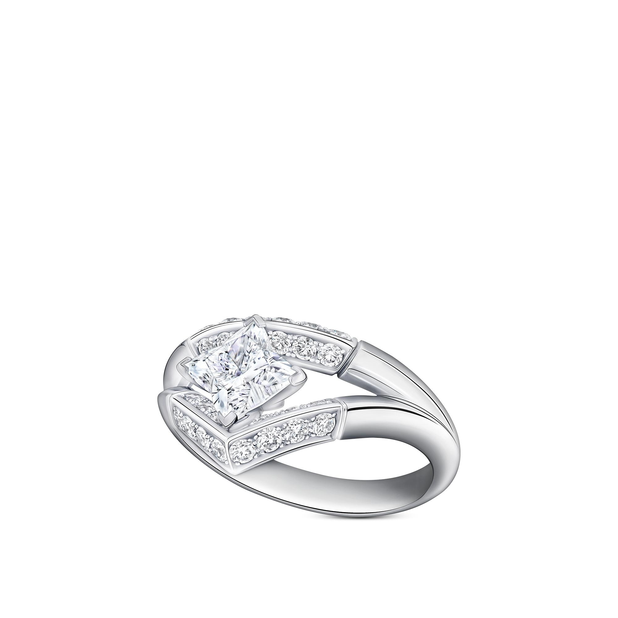 LV Diamonds doppelter Ring mit Diamanten-Pavé, LV Monogram Sternschliff  Schmuck Kollektionen LV Diamonds | LOUIS VUITTON (Zoom)