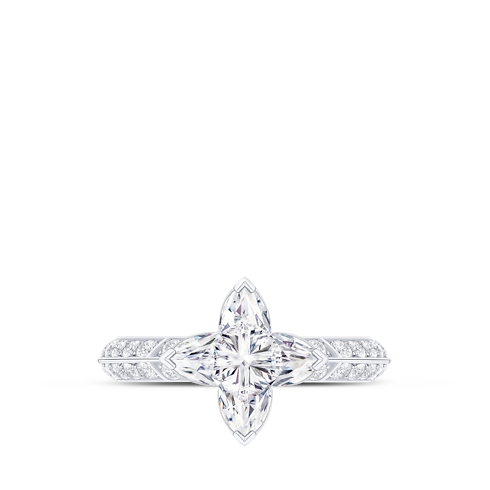 LV Diamonds Solitär-Ring mit Diamanten-Pavé, LV Monogram Sternschliff Schmuck Kollektionen LV Diamonds | LOUIS VUITTON (Zoom)
